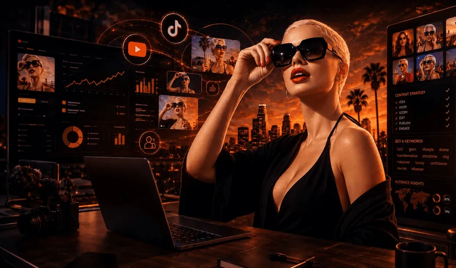 Approved Tiffany Royale creator branding and AI video project artwork
